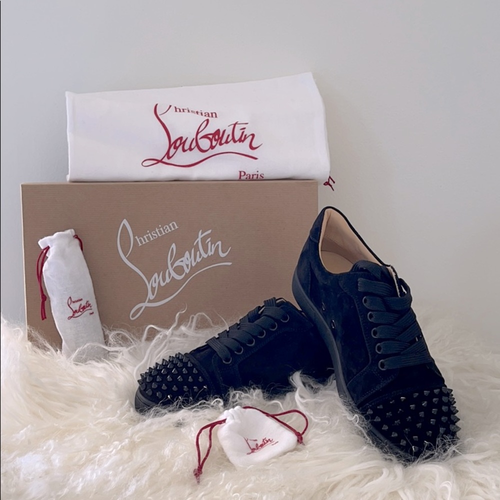 CHRISTIAN LOUBOUTIN Vieira Spikes Black Sneakers.